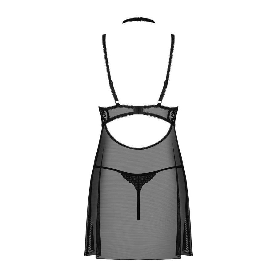 Obsessive Babydoll & Thong Elizenes Black