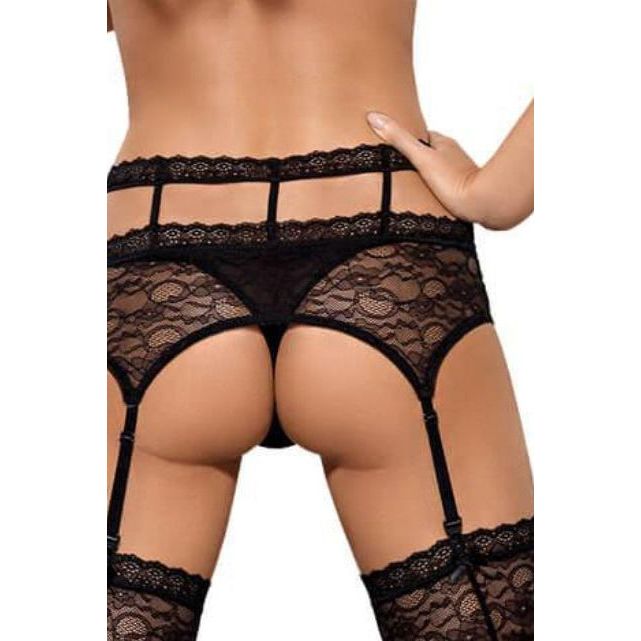 Obsessive Garter Belt & Thong Swanita Black