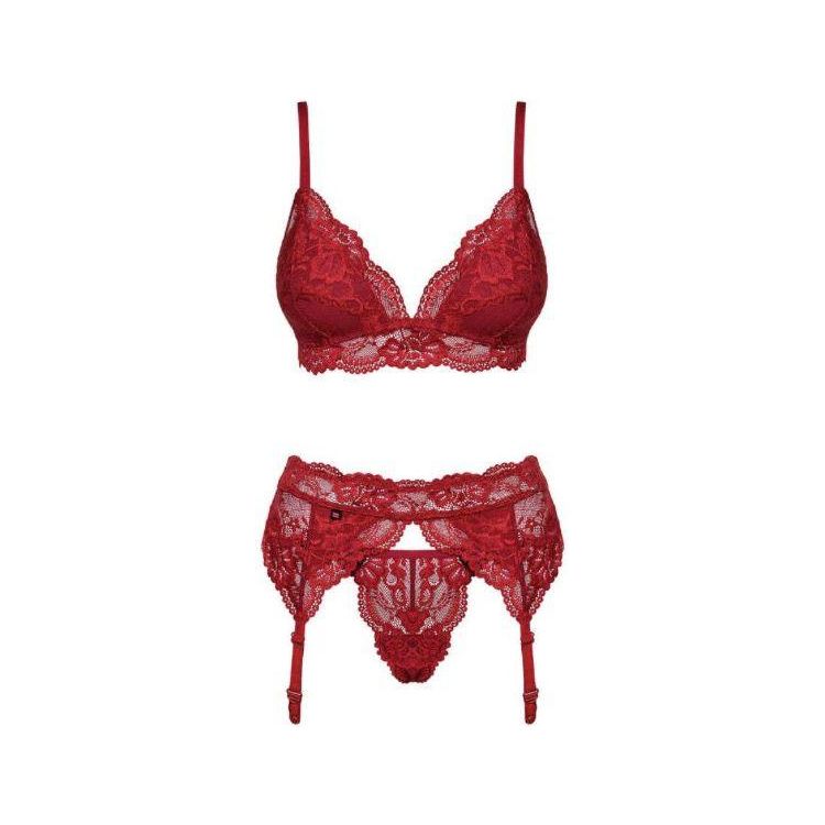 Obsessive 3 Piece Bra Set 810-SEG-3 Limited Edition Colour Ruby