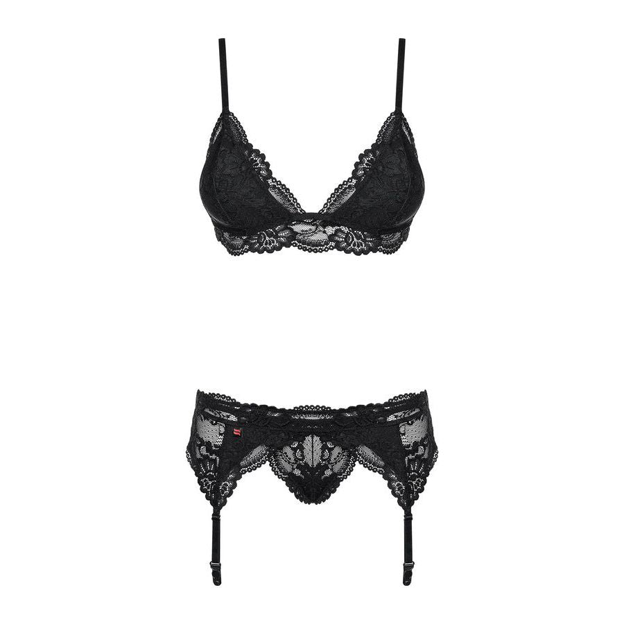 Obsessive Padded Bra, Garter Belt, Thong 810-SEG-1