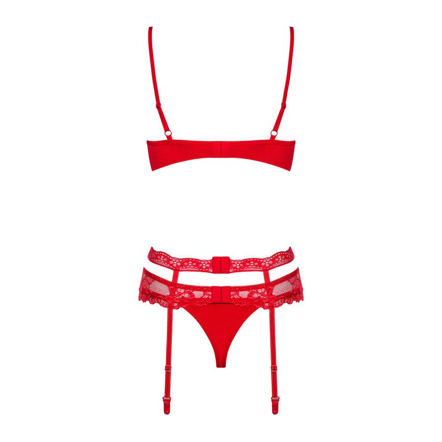 Obsessive Set With Garter Belt Red