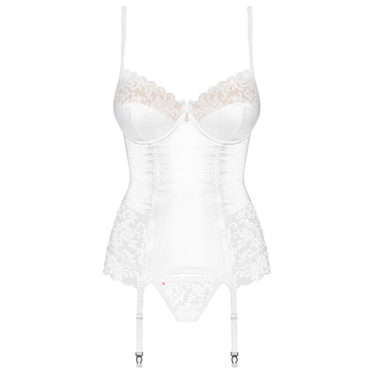 Obsessive Padded Corset & Thong 871-COR-2 White