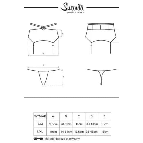 Obsessive Garter Belt & Thong Swanita Black