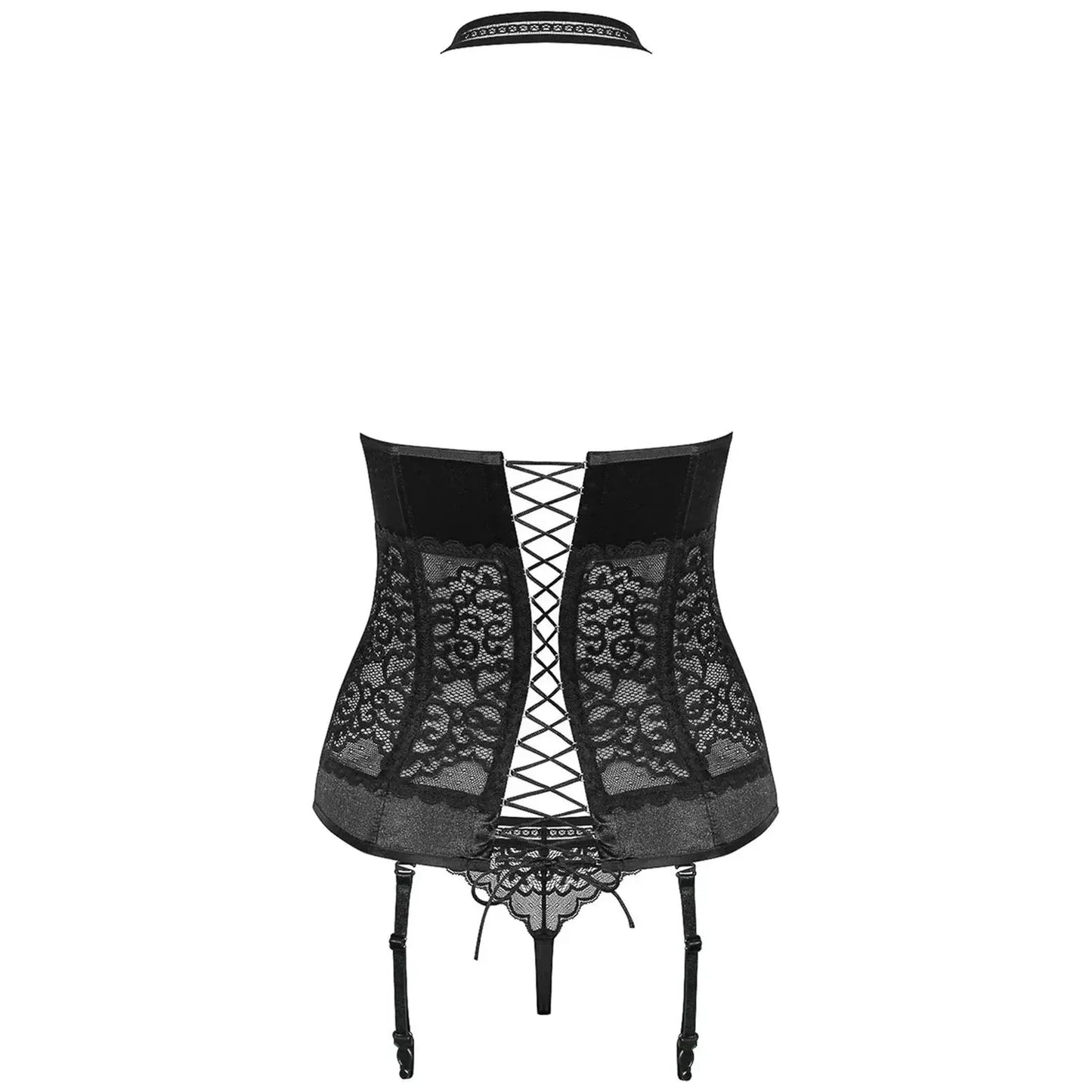 Obsessive Ailay Corset & Thong Set Ailay Black