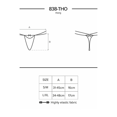 Obsessive Thong With Straps 838-THO-3