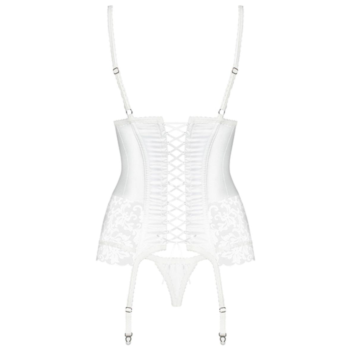 Obsessive Padded Corset & Thong 871-COR-2 White