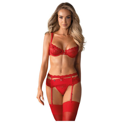 Obsessive Set With Garter Belt Red