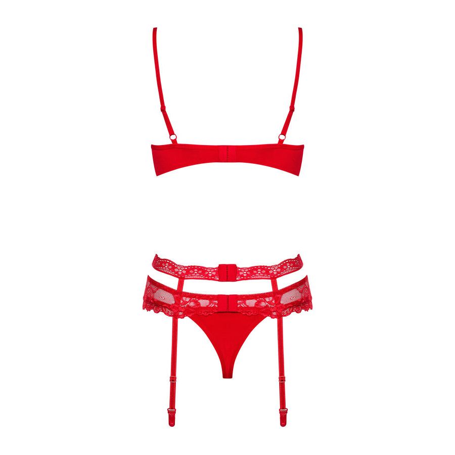 Obsessive Set With Garter Belt Red