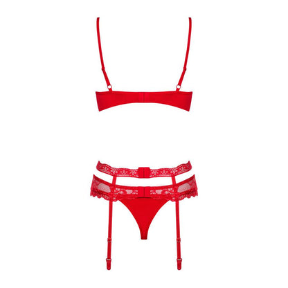 Obsessive Set With Garter Belt Red