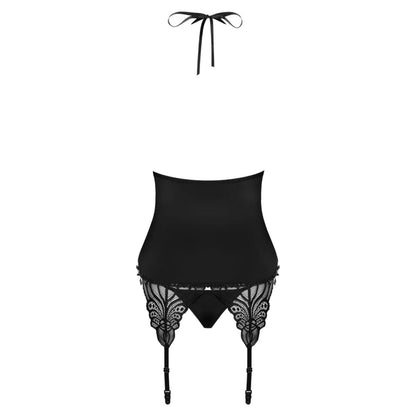 Obsessive Corset & Thong 828-COR-1 Black