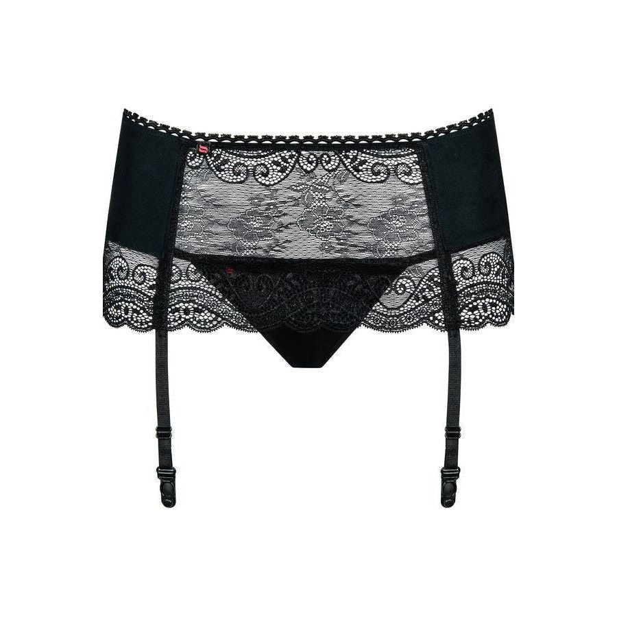 Obsessive Garter Belt & Thong Miamor Black