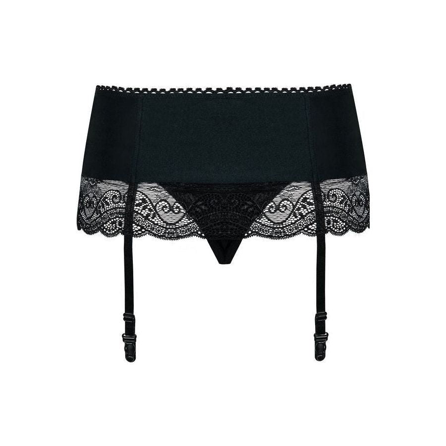 Obsessive Garter Belt & Thong Miamor Black