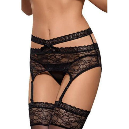 Obsessive Garter Belt & Thong Swanita Black